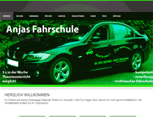Tablet Screenshot of anjas-fahrschule.de
